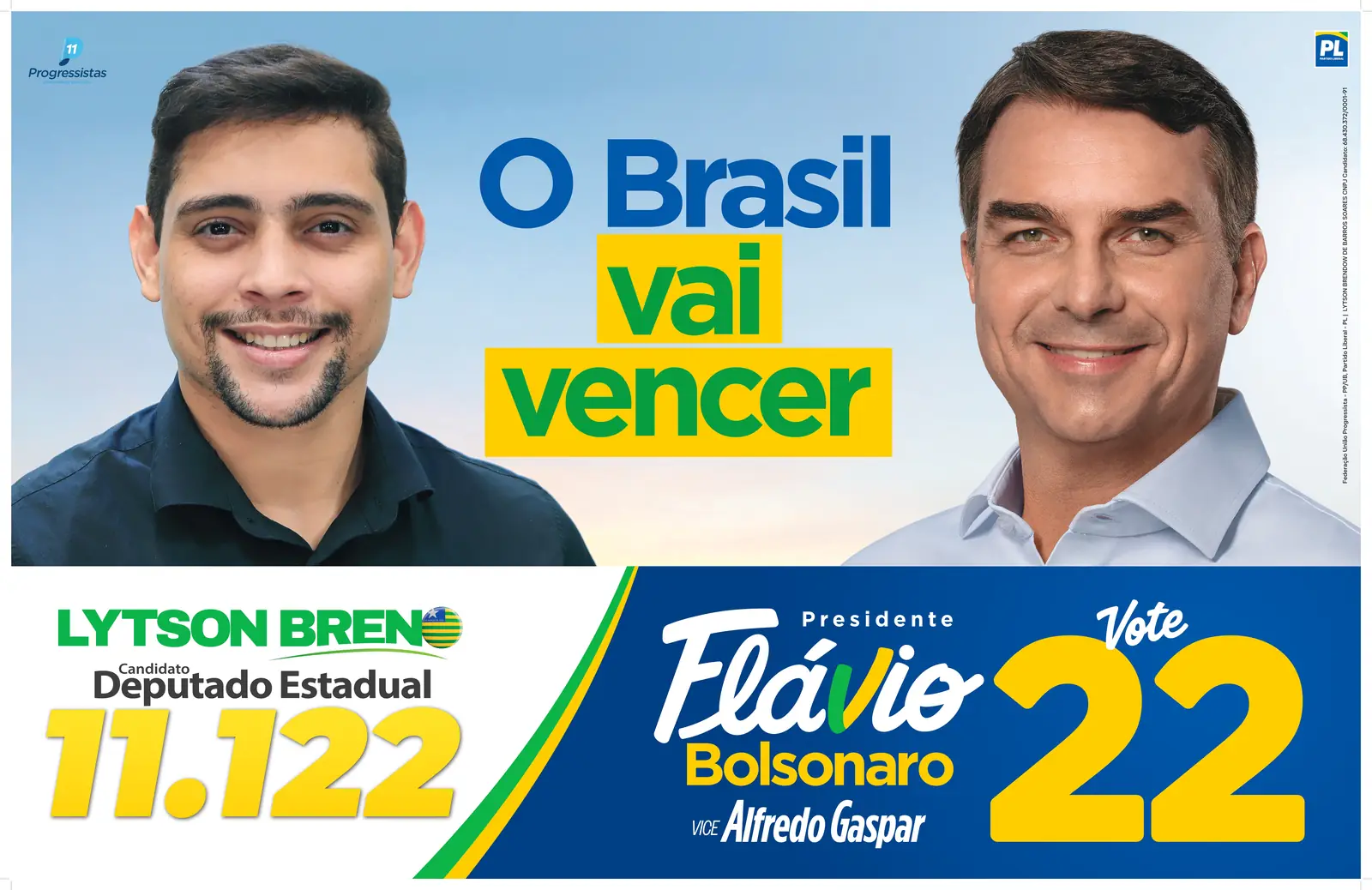 Material de campanha: Lytson Breno 11122, deputado estadual